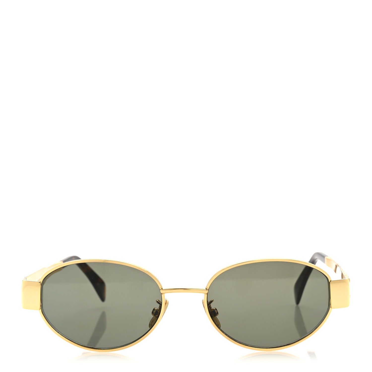 Celine Metal Triomphe 01 Sunglasses CL40235U Gold Green 2 of 8