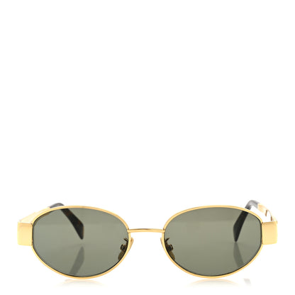 Celine Metal Triomphe 01 Sunglasses CL40235U Gold Green 2 of 8
