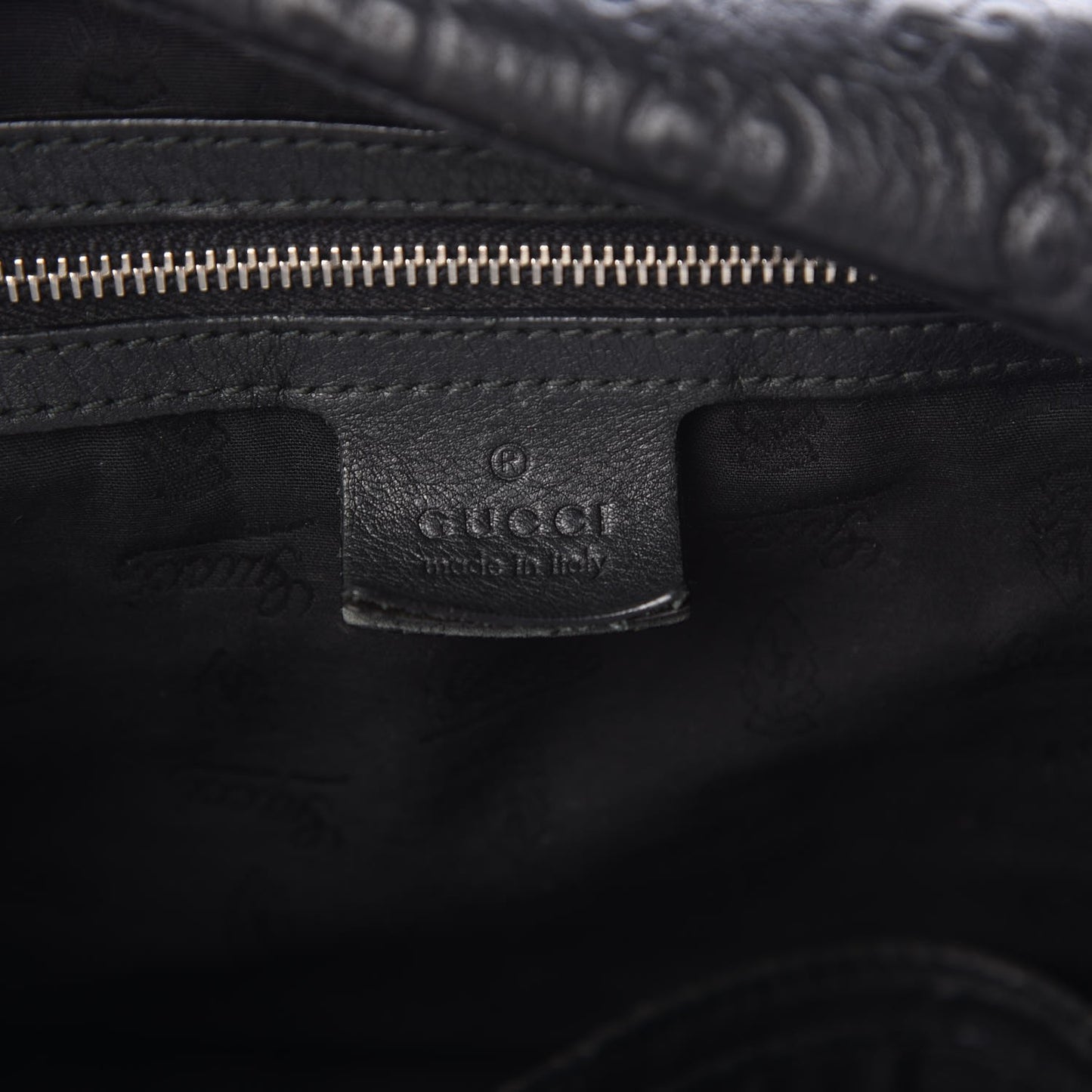 Guccissima Large GG Twins Hobo Black
