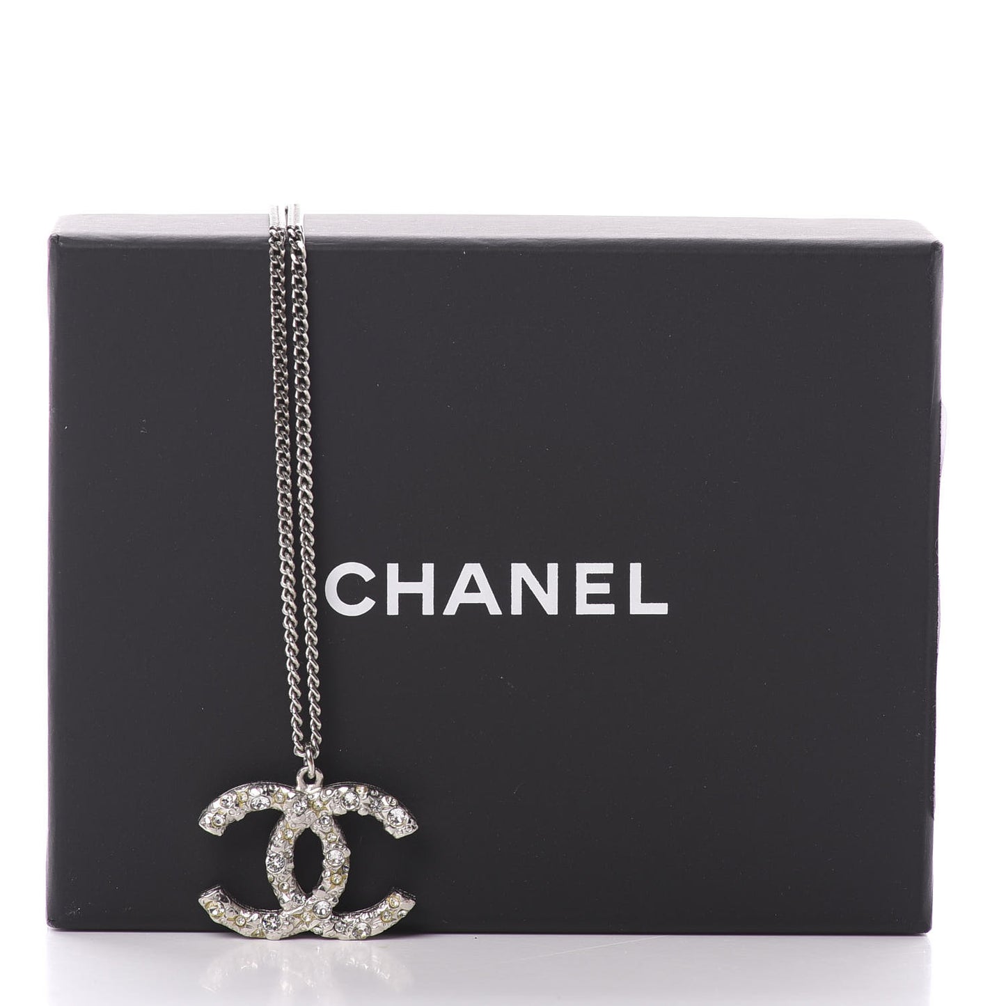 Crystal Timeless CC Necklace Silver