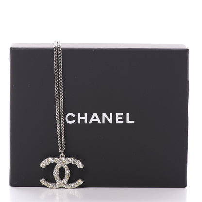 Chanel Crystal Timeless CC Necklace Silver 6 of 6