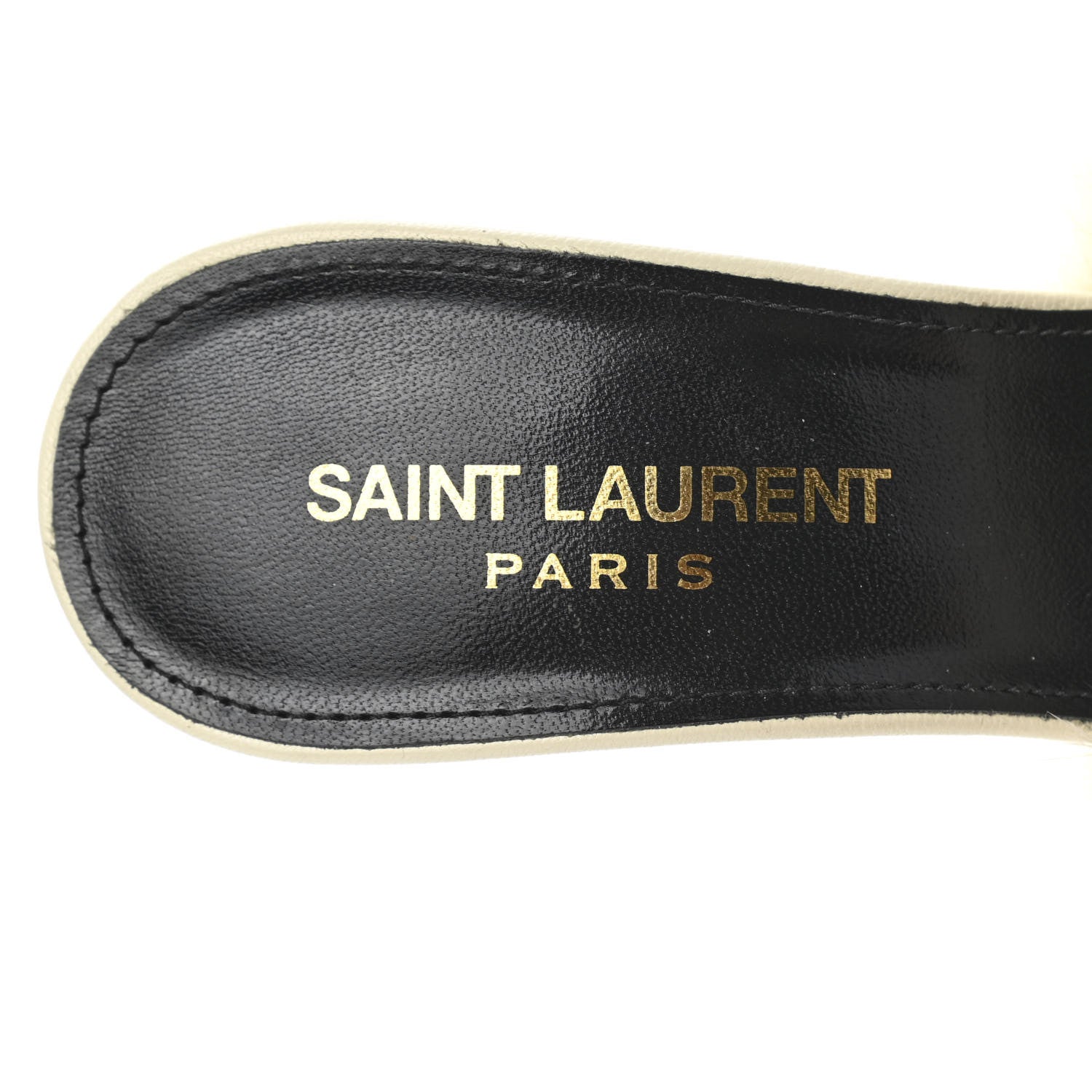 Saint Laurent Mink Calfskin Roy Mule Sandals 36 Cream 7 of 10