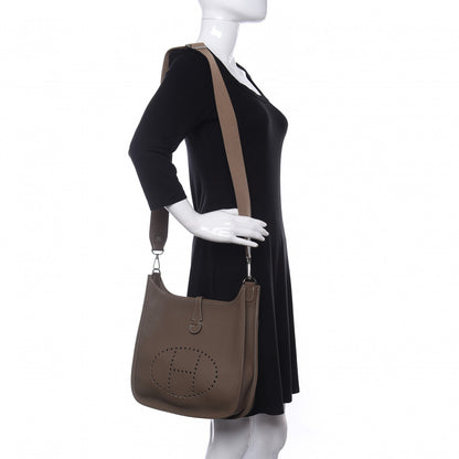 Hermes Taurillon Clemence Evelyne III PM Etoupe 2 of 8