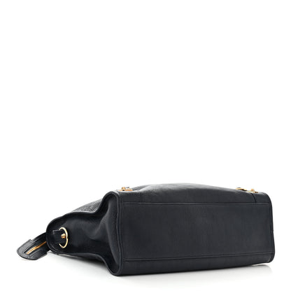 Balenciaga Chevre Gold Metallic Edge Hardware City Bleu Nuit Dark Sea 5 of 11