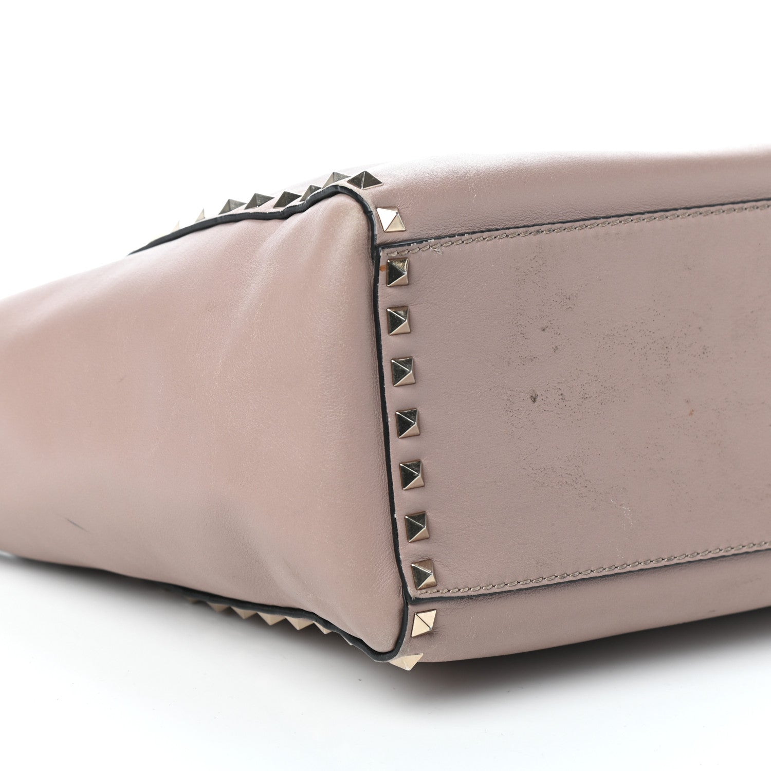 Valentino Garavani Vitello Rockstud Double Handle Tote Poudre 13 of 14