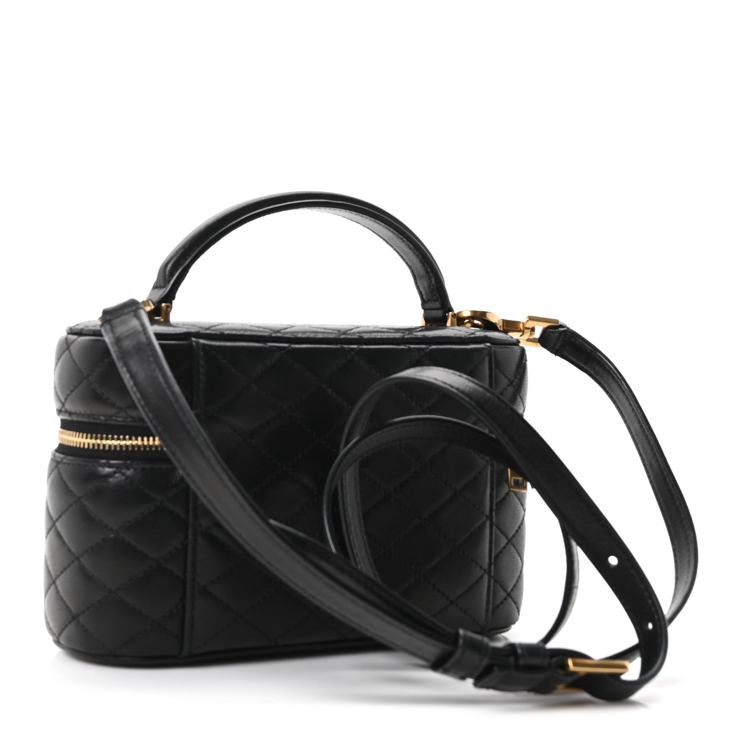 Saint Laurent Lambskin Quilted Mini Gaby Vanity Case Black 3 of 10