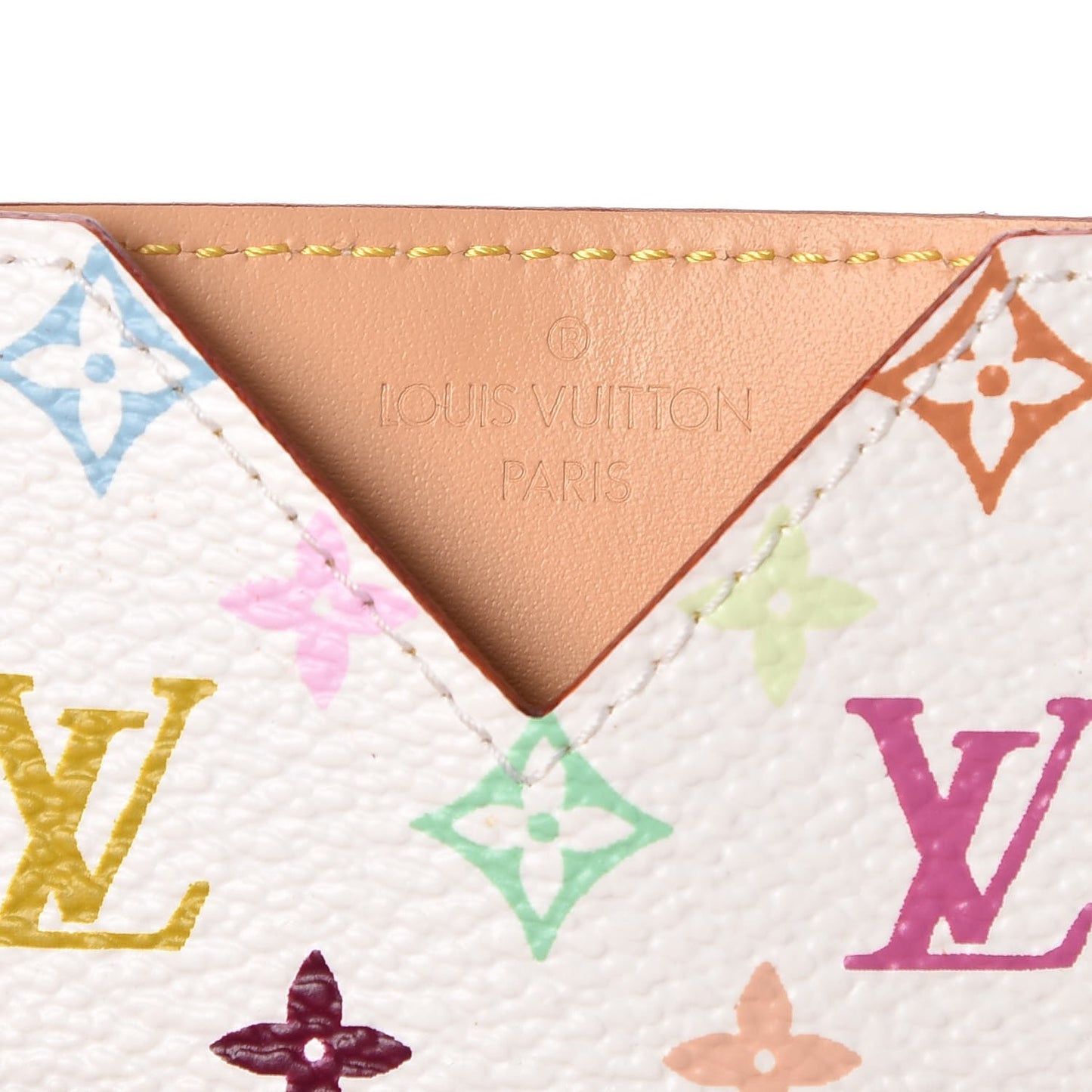 Monogram Multicolor Mirror and Case Pouch White