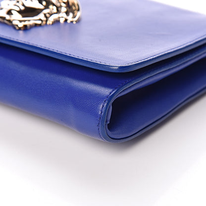 Versace Lambskin Palazzo Chain Evening Bag Blue 10 of 12