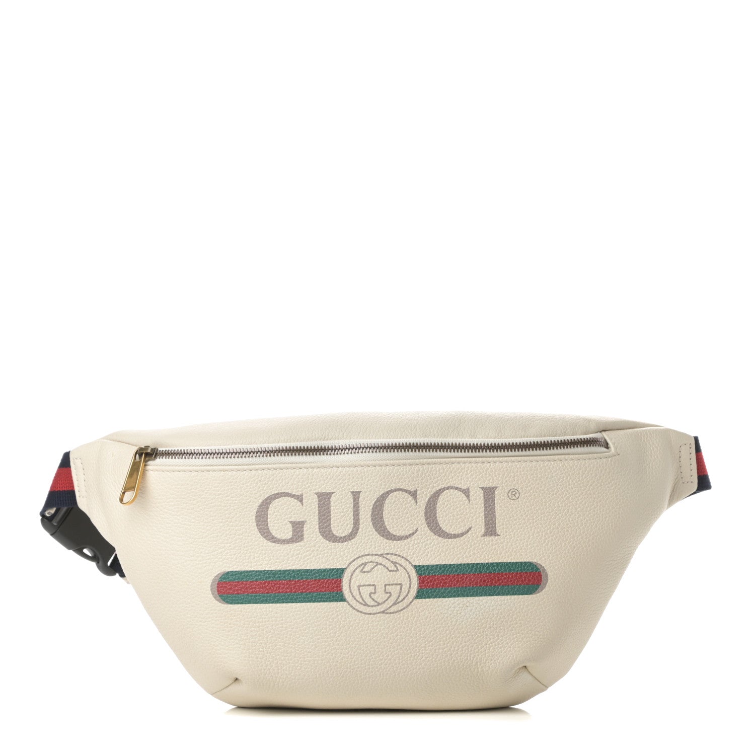 Gucci Grained Calfskin Logo Belt Bag White 1 of 11