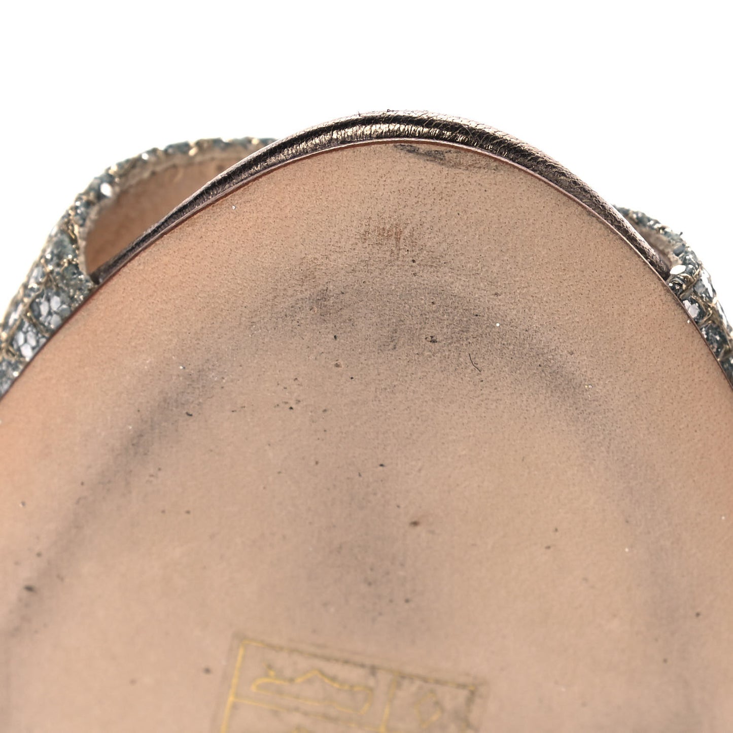 Glitter Fabric Baxen Peep Toe Wedges 36.5 Silver Gold