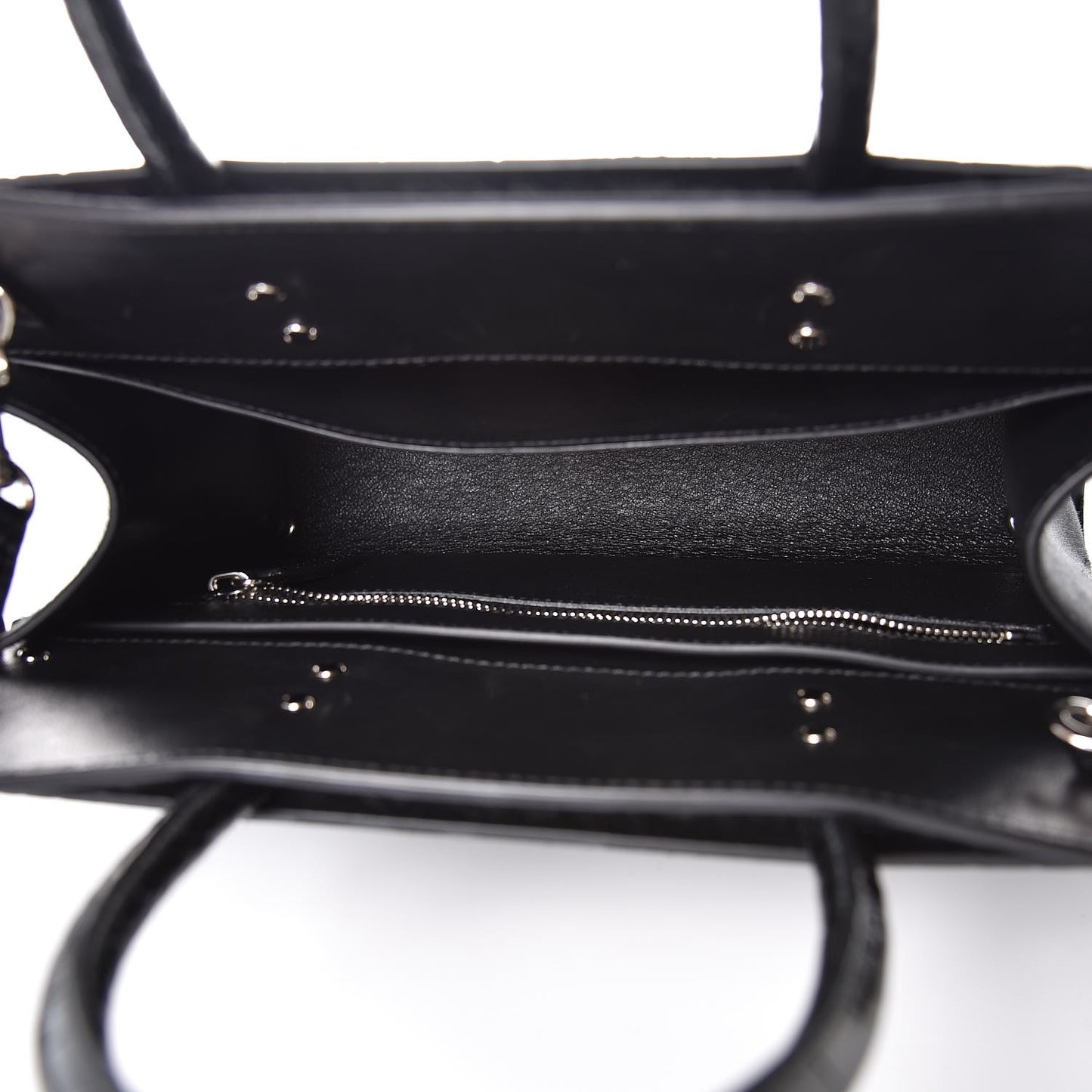 Calf Hair Calfskin Crocodile Embossed Small Horizon Satchel Black