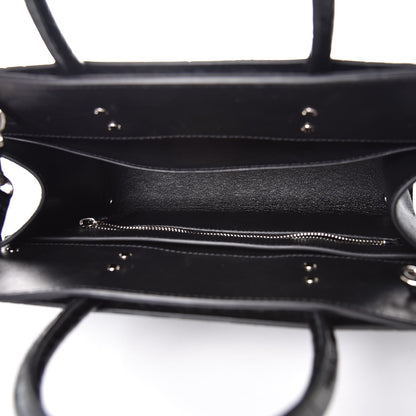 Givenchy Calf Hair Calfskin Crocodile Embossed Small Horizon Satchel Black 5 of 6