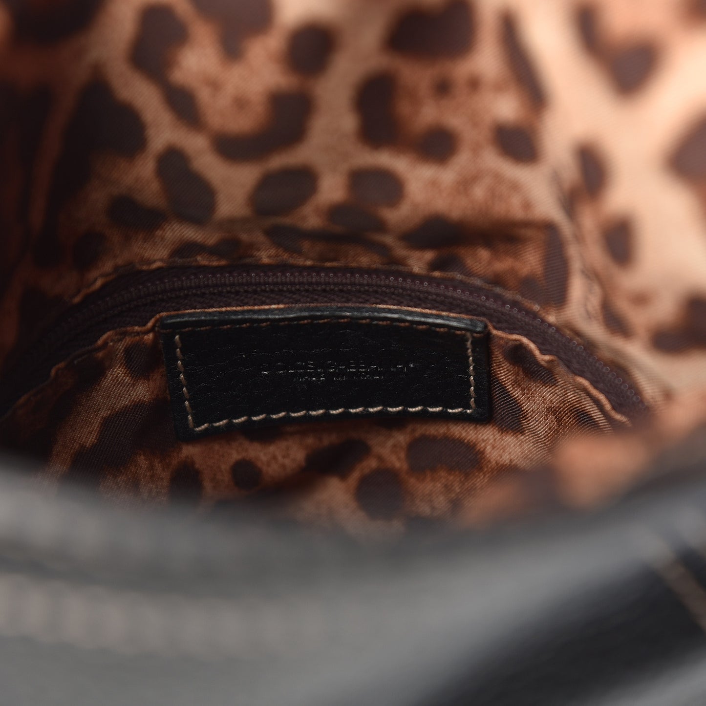 Grained Calfskin D Ring Shoulder Bag Black