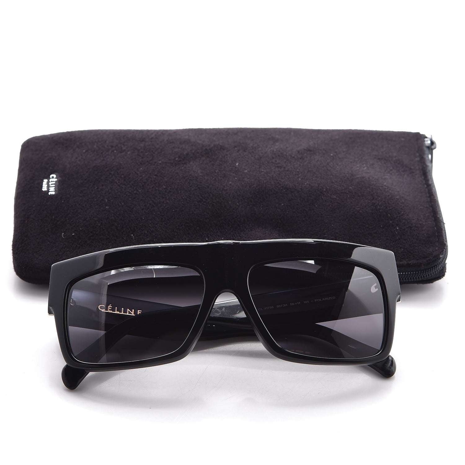 Celine Polarized ZZ Top Sunglasses CL 41756/S Black 7 of 7