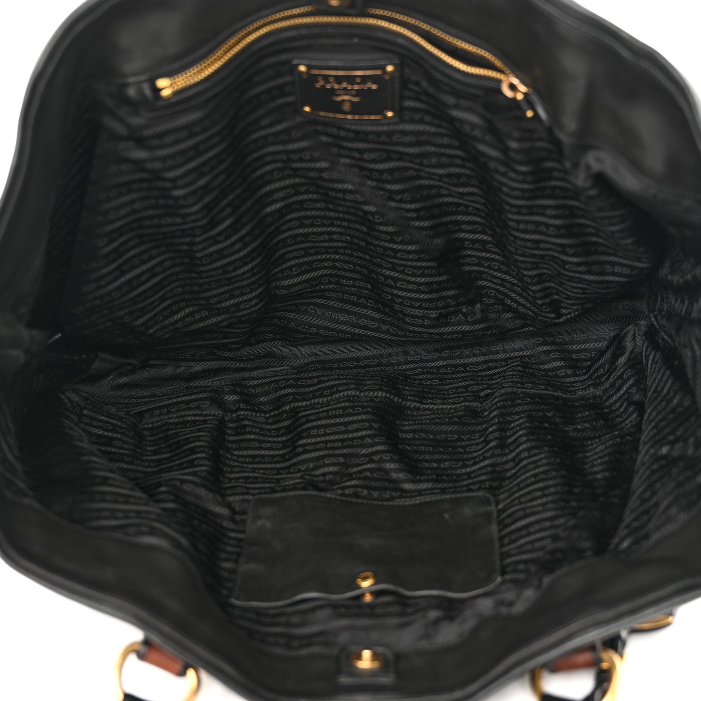 Tessuto Vitello Daino Tote Black Bruciato