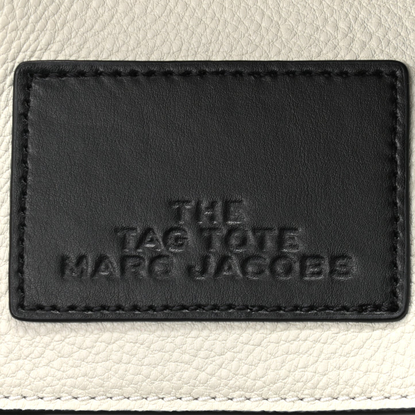 Grained Calfskin The Tag Tote Grey White