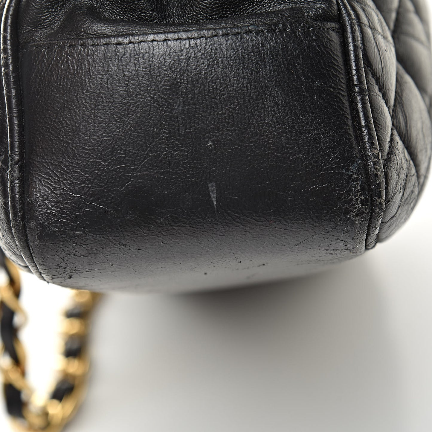 Lambskin Quilted Shoulder Bag Black