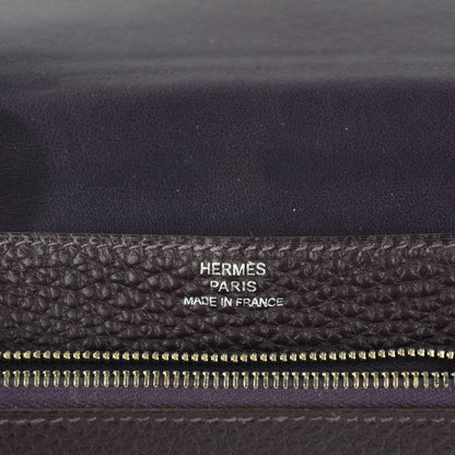 Hermes Togo Dogon Compact Wallet Raisin 6 of 8