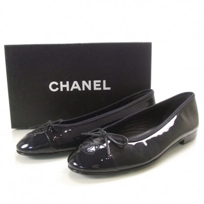 Chanel Patent Classic CC Ballet Flats 40 Navy 4 of 9