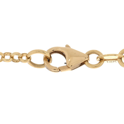 Foundrae 18K Yellow Gold Diamond Baby Karma Medallion Small Belcher Open Mini Chubby Annex Link Necklace 4 of 5