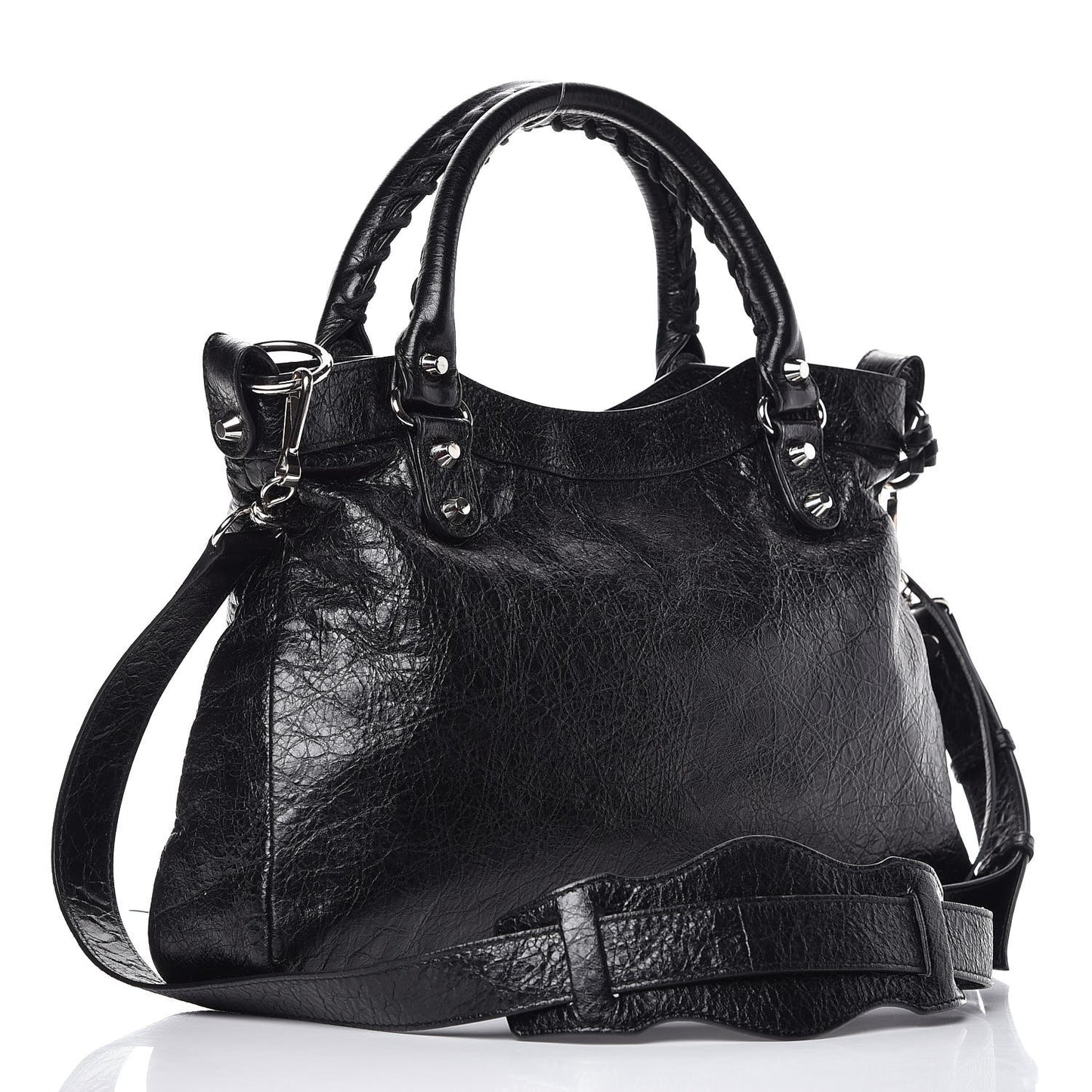 Agneau Classic Silver Hardware Town Black