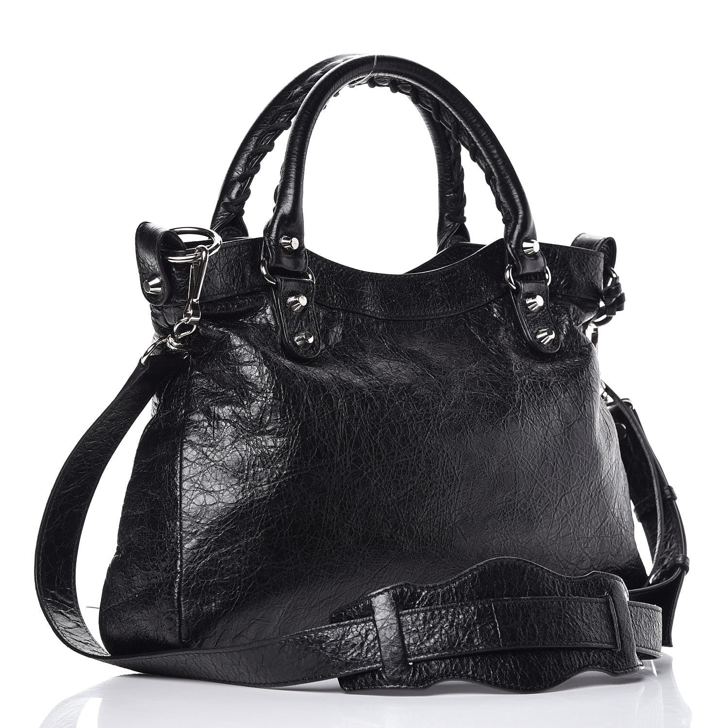 Balenciaga Agneau Classic Silver Hardware Town Black 4 of 8