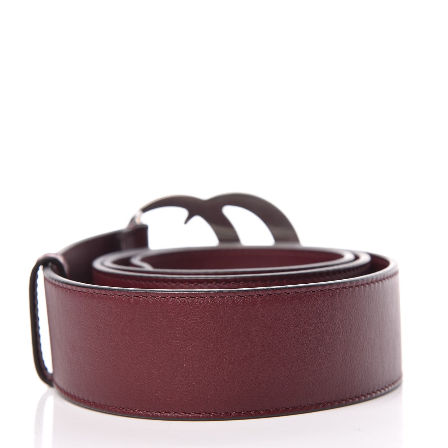Moon Calfskin Nickel Double G 40mm Belt 90 36 Strong Red