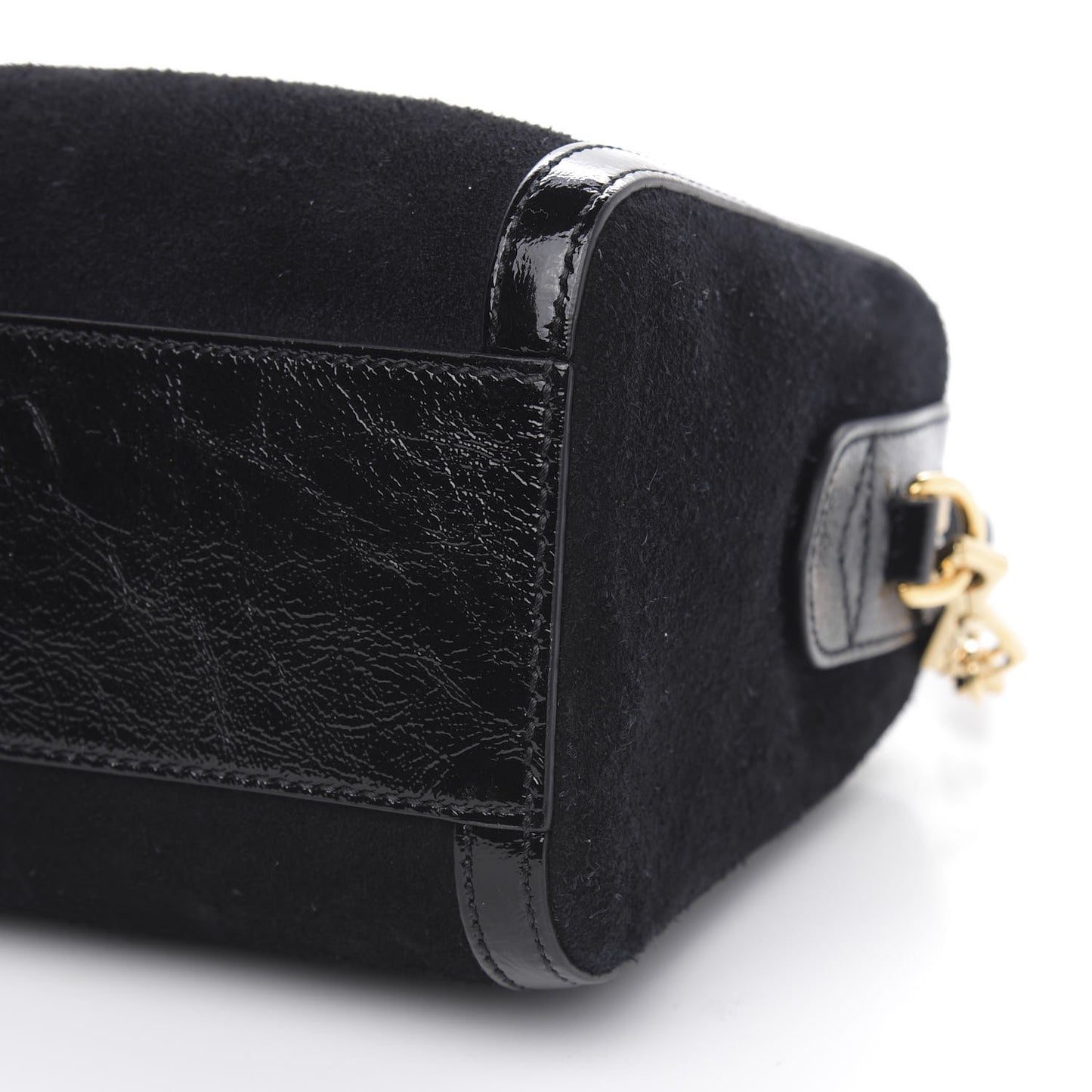 Suede Patent GG Web Medium Ophidia Boston Black