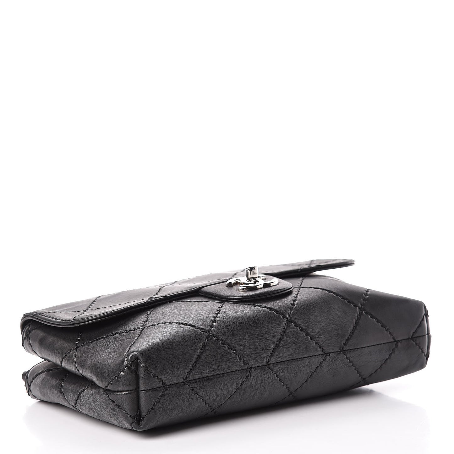 Lambskin Medium Ultimate Stitch Flap Black