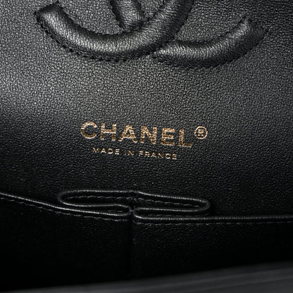 Chanel Lambskin Quilted Studded Medium Double Flap Black 6 of 11