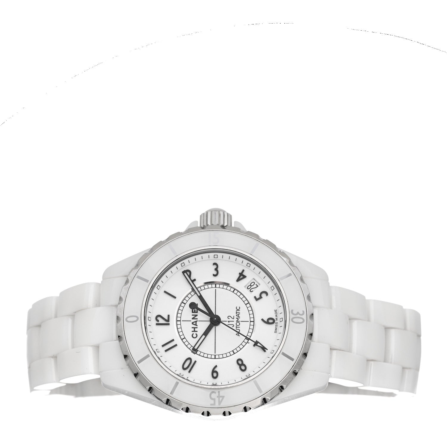 Chanel Stainless Steel Ceramic 38mm J12 Automatic Watch White 2 of 4