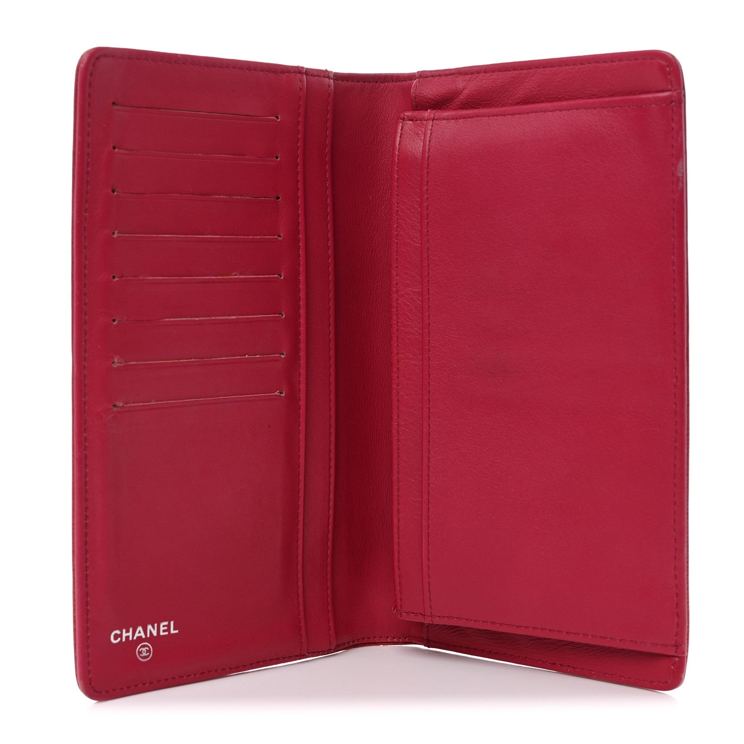 Chanel Caviar Sevruga Yen Wallet Red 5 of 13
