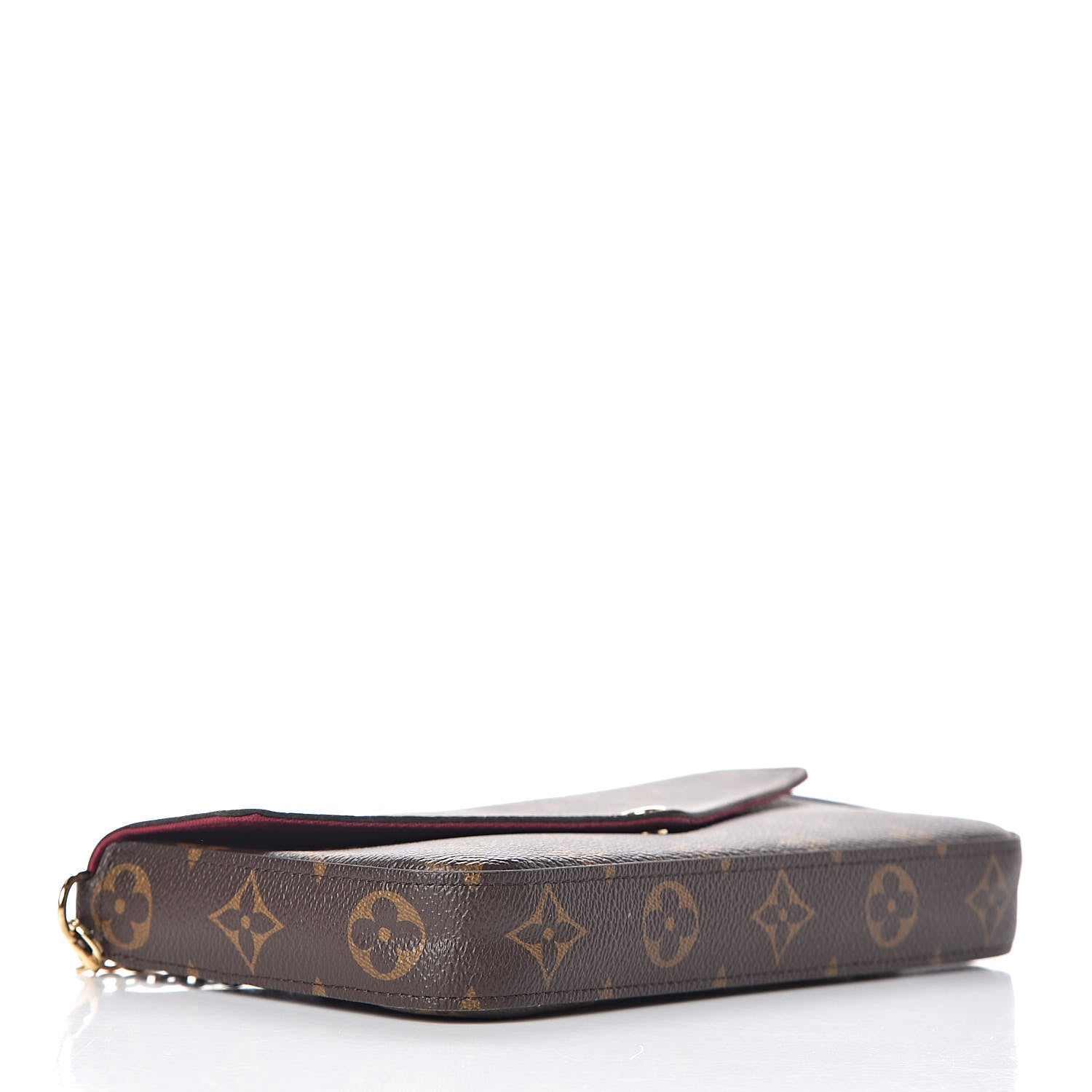 Louis Vuitton Monogram Pochette Felicie Chain Wallet Fuchsia 5 of 14