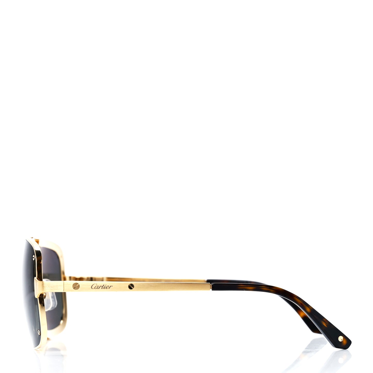 Titanium Santos De Cartier Sunglasses Gold