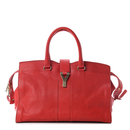 Saint Laurent Sheepskin Medium Cabas ChYc Red 1 of 10