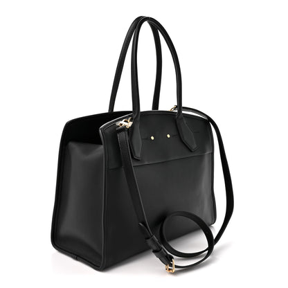 Louis Vuitton Calfskin City Steamer Soft MM Black 3 of 9