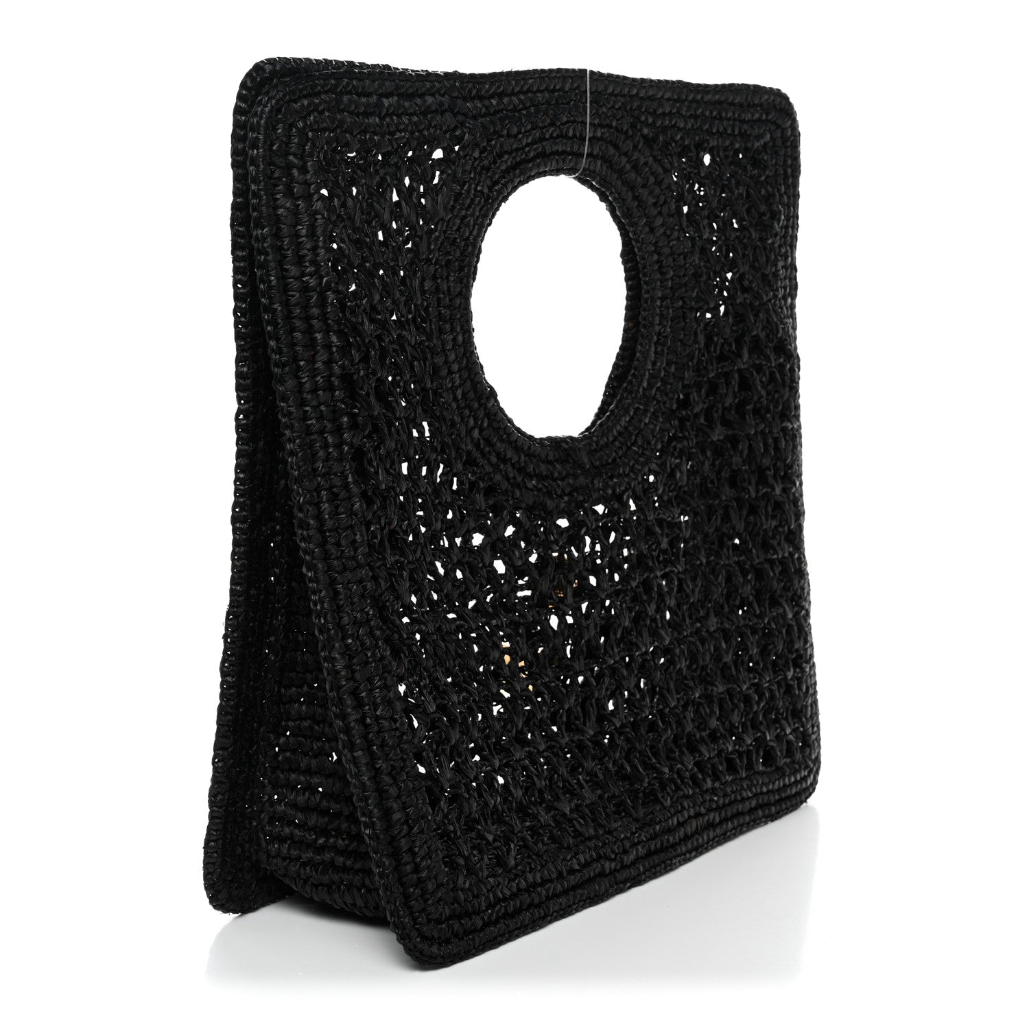 Jacquemus Raffia Le Petite Carre Spiaggia Square Tote Black 3 of 10