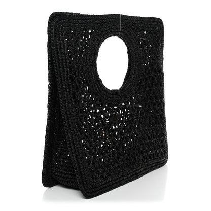 Jacquemus Raffia Le Petite Carre Spiaggia Square Tote Black 3 of 10