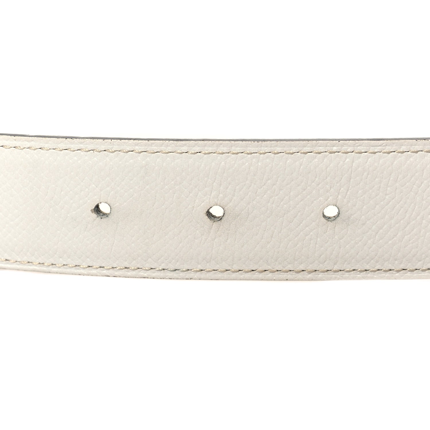 Hermes Swift Epsom 32mm H Belt 85 34 White Etoupe 3 of 6