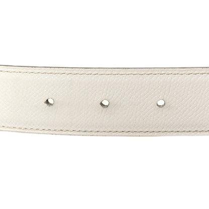 Hermes Swift Epsom 32mm H Belt 85 34 White Etoupe 3 of 6