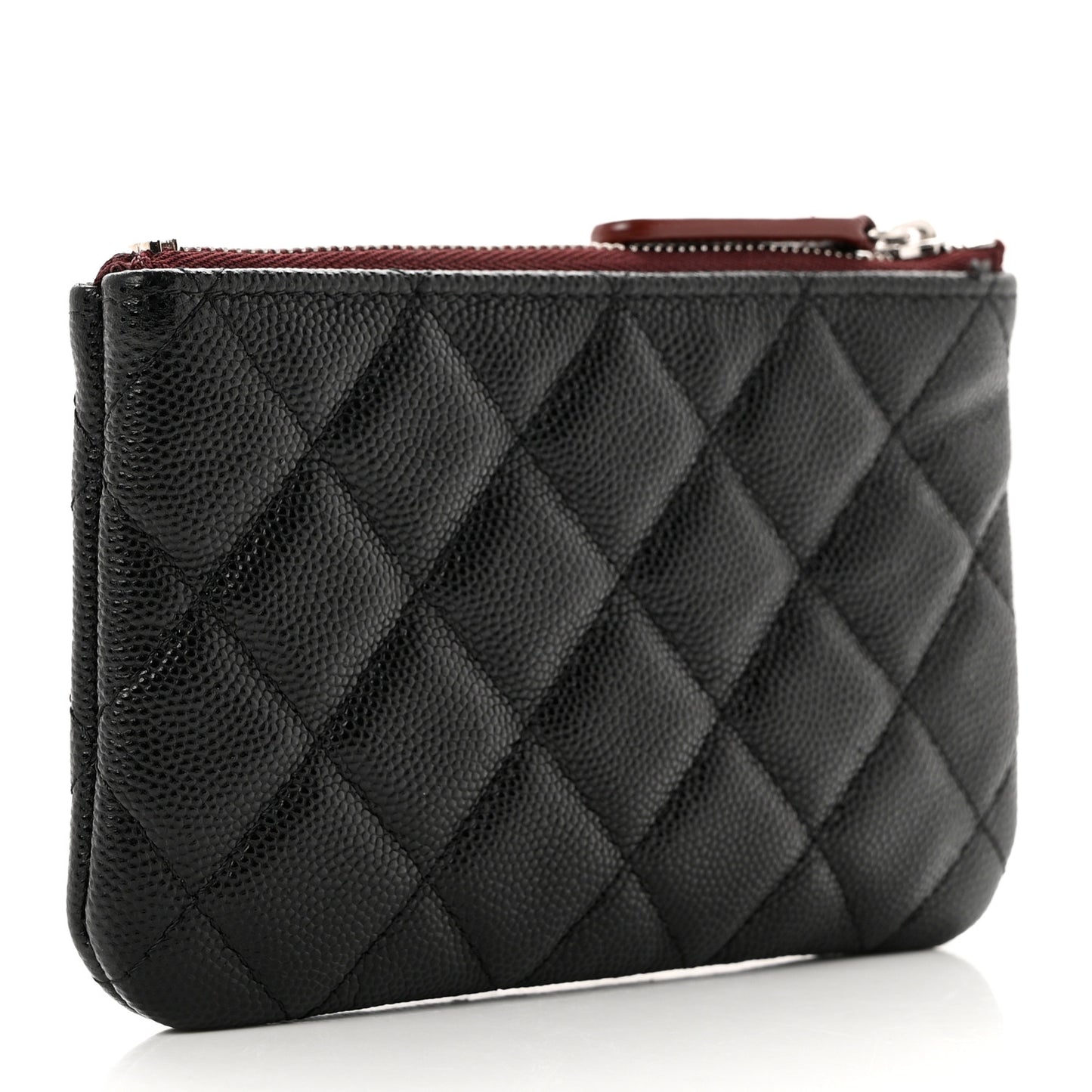 Caviar Quilted Small Cosmetic Case Black