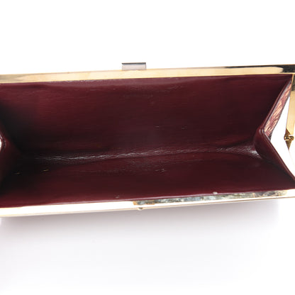Christian Dior Monogram Clutch Burgundy 4 of 5