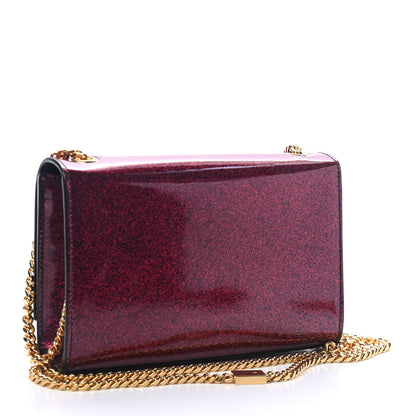 Saint Laurent Patent Glitter Small Monogram Kate Bright Fuchsia 2 of 4