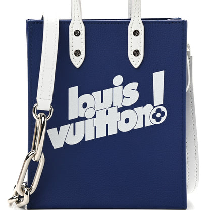 Louis Vuitton Calfskin Everyday LV Sac Plat XS Blue 7 of 10
