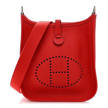 Hermes Taurillon Clemence Evelyne TPM Rouge de Coeur 1 of 10