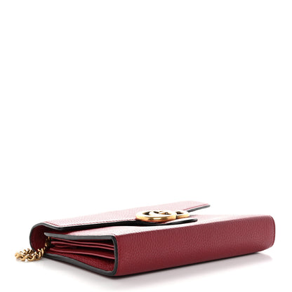 Gucci Cellarius Calfskin GG Marmont Chain Wallet Dry Rose 4 of 13
