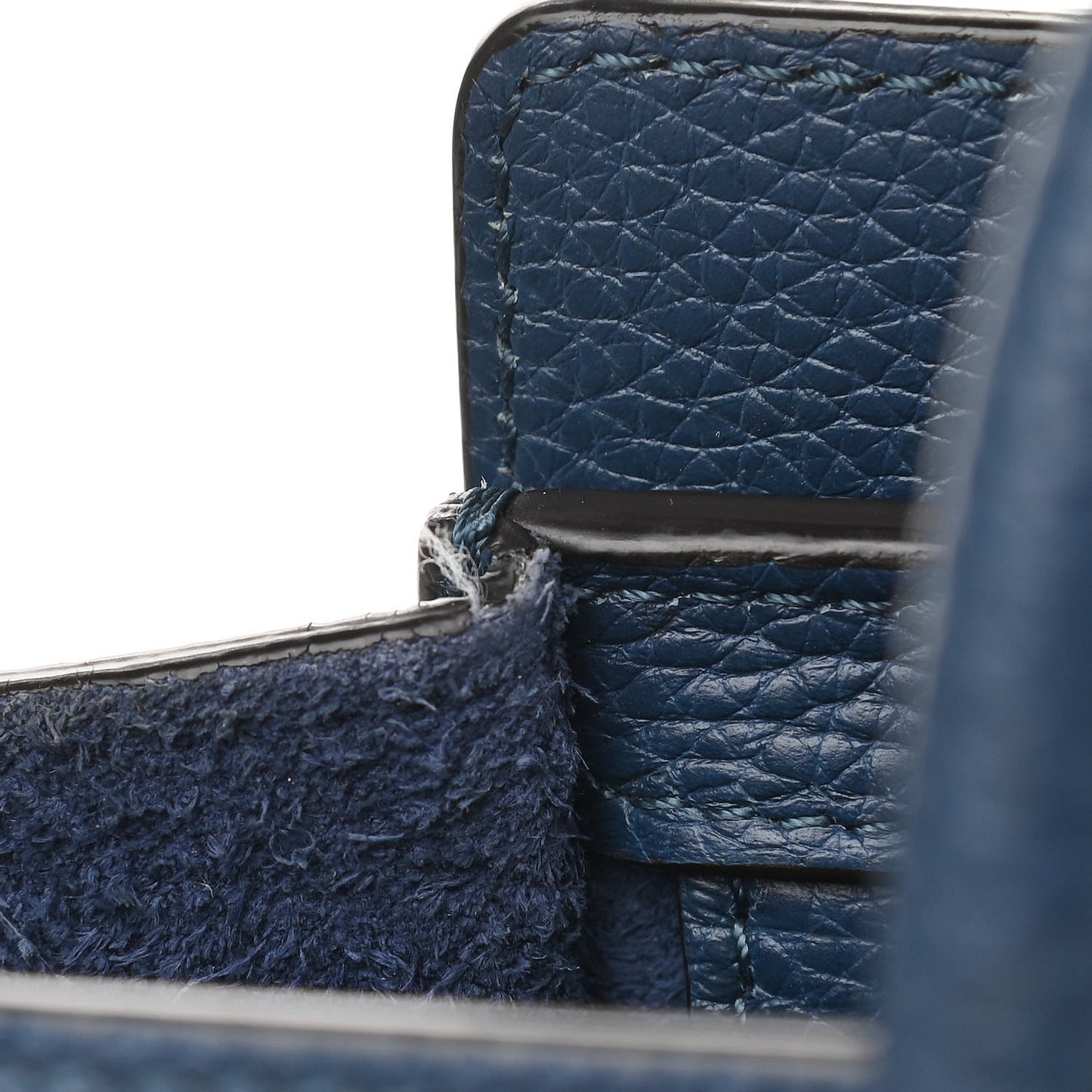 Drummed Calfskin Nano Luggage Indigo