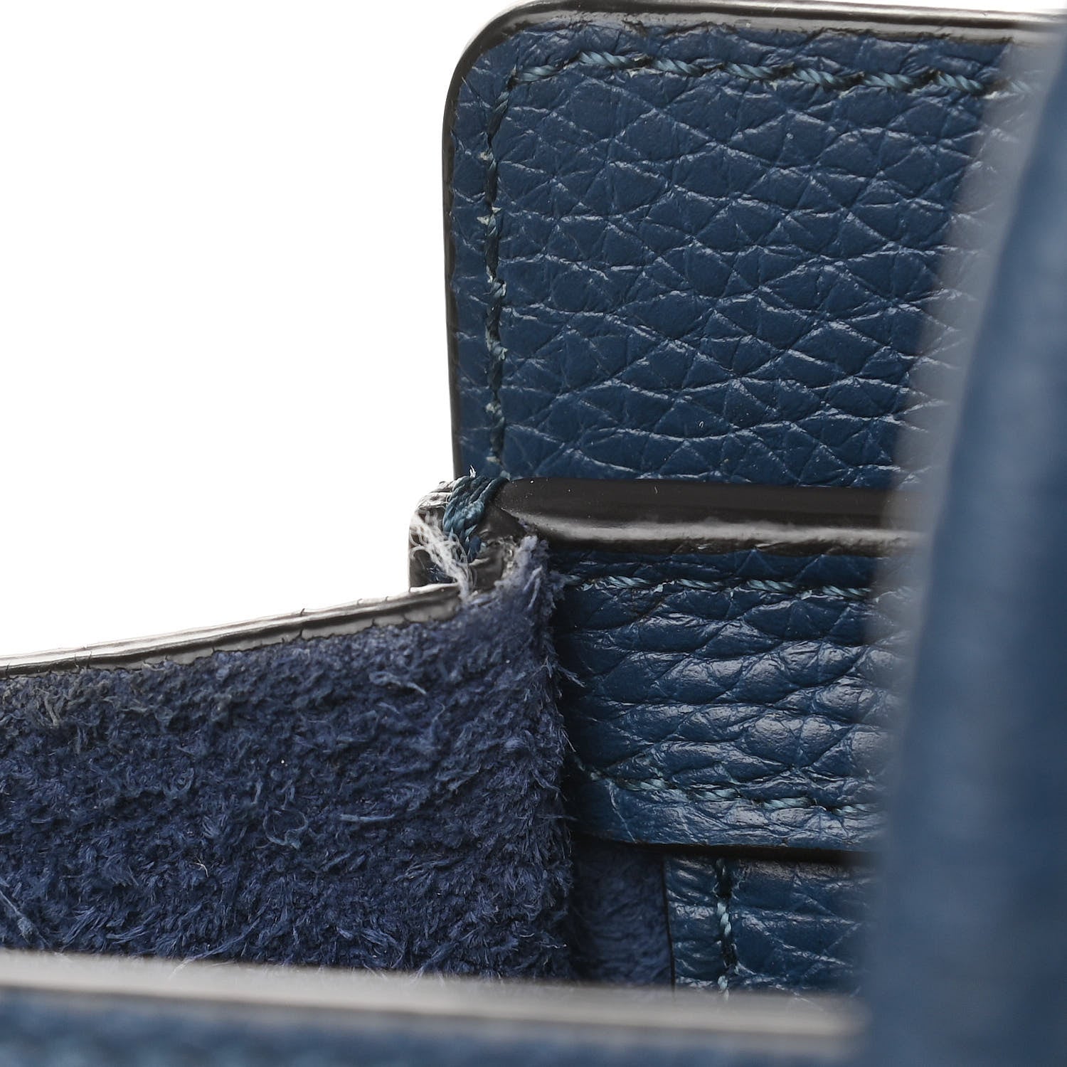 Celine Drummed Calfskin Nano Luggage Indigo 13 of 13
