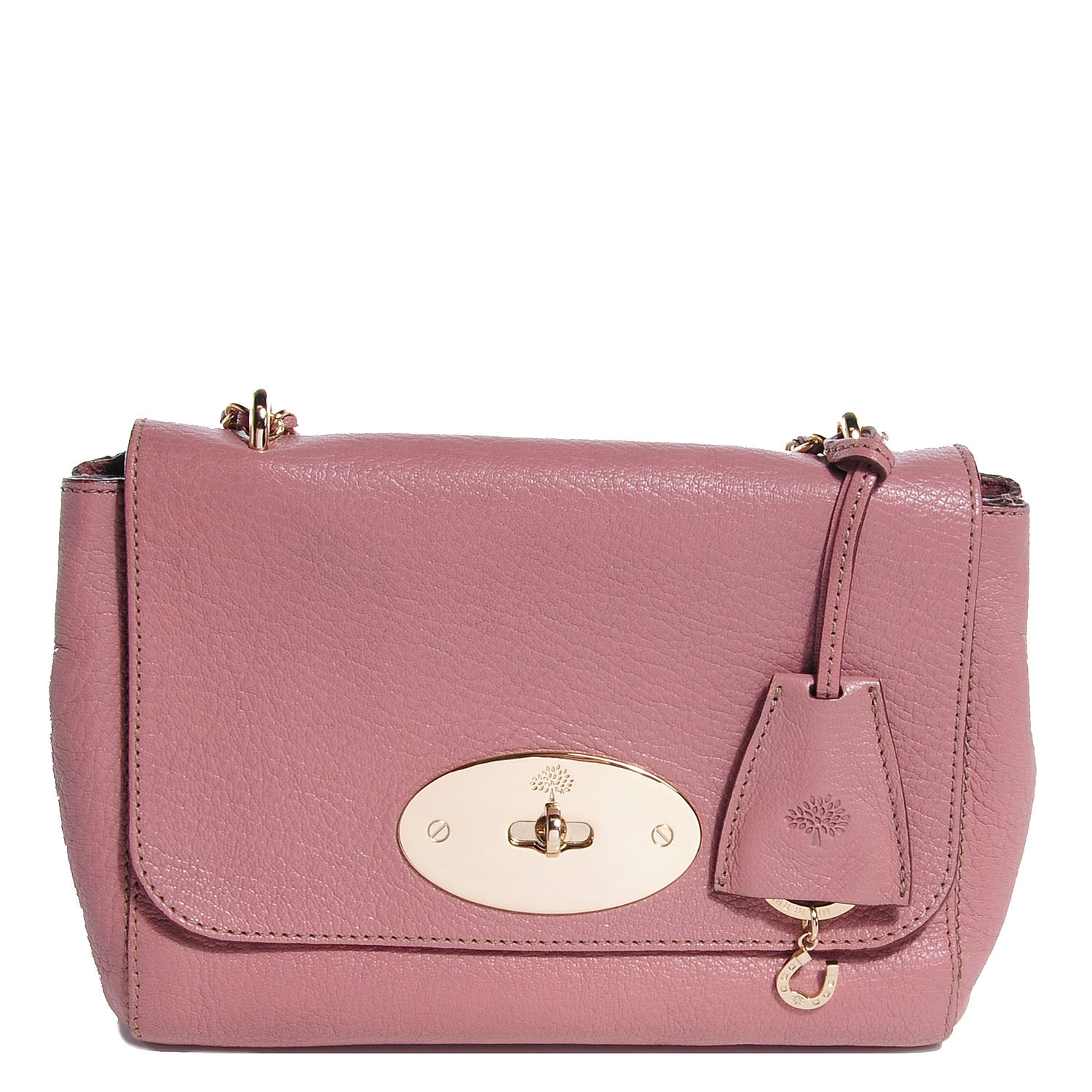 Mulberry Glossy Goat Small Lily Flap Dark Blush 1 of 12