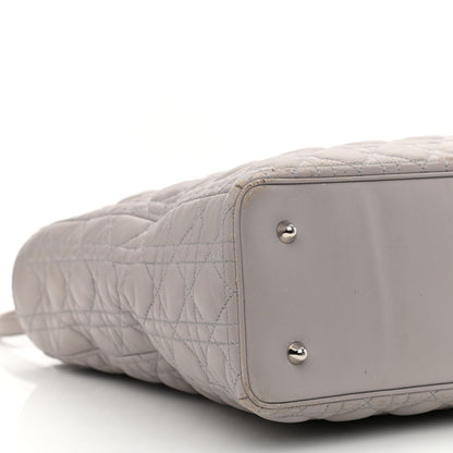 Christian Dior Lambskin Cannage XL Lady Dior Light Grey 9 of 16